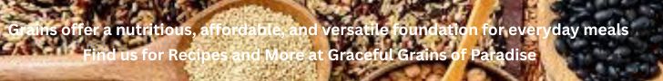 A leaderboard advertisement for the website Graceful Grains of Paradise.
